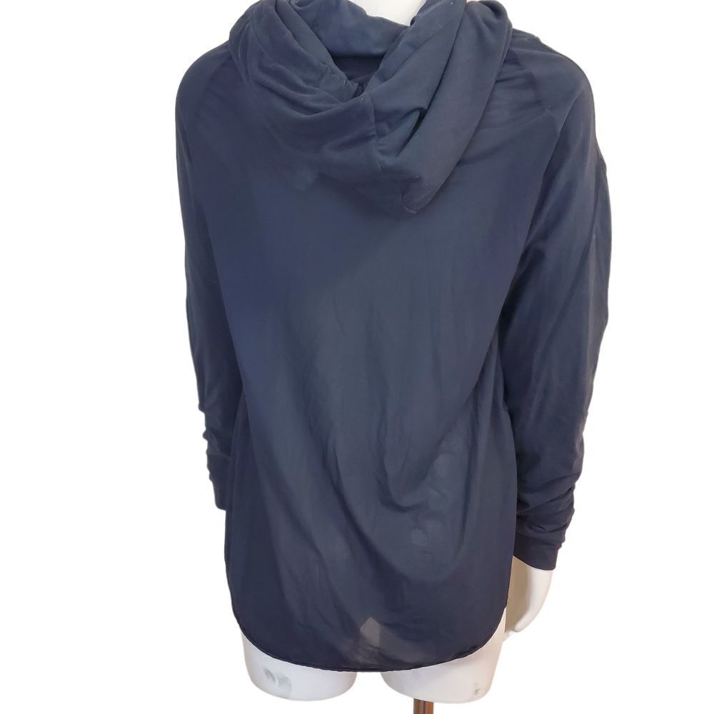 GYMSHARK BLACK AURA Funnel Neck HOODIE sweatshirt‎ Size S Sheer Back/Front - Picture 8 of 10
